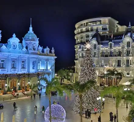 decorations in place du casino - Christmas & New Year Festivities 2025.